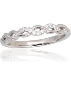 Sudraba gredzens #2101801(PRh-Gr)_CZ, Sudrabs 925°, rodijs (pārklājums), Cirkoni, Izmērs: 16.5, 1.7 gr. Sieviešu