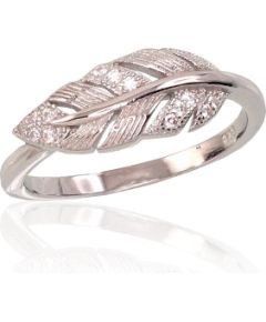 Sudraba gredzens #2101474(PRh-Gr)_CZ, Sudrabs 925°, rodijs (pārklājums), Cirkoni, Izmērs: 17, 2.2 gr. Sieviešu