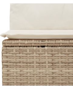 vidaXL Zestaw jadalny do ogrodu 8-częściowy z poduszkami Beżowy Polirattan Akacja Dārza mēbeļu komplekti