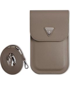 Guess PU Grained Triangle Logo Viedtālruņa soma ar regulējamu jostu Neoriģinālie Maciņi