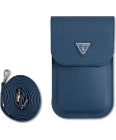 Guess PU Grained Triangle Logo Viedtālruņa soma ar regulējamu jostu Neoriģinālie Maciņi