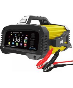 Hismart Fully Automatic Lead Acid / LiFePO4 Battery Charger, 12V 25A / 24V 15A UPS Nepārtrauktā barošana