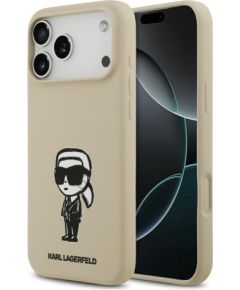 Karl Lagerfeld Apple  iPhone 17 Pro Max MagSafe case compatible Silicone W/ KL Sketch & Logo Brown Neoriģinālie Maciņi