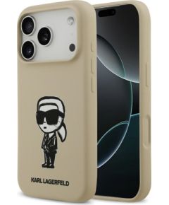 Karl Lagerfeld Apple  KARL LAGERFELD case for IPHONE 17 Pro compatible with MagSafe KLHMP17LSKIGROW (Silicone W/ KL Sketch & Logo) brown Brown Neoriģinālie Maciņi