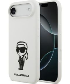 Karl Lagerfeld Apple  KARL LAGERFELD case for IPHONE 17 Air compatible with MagSafe KLHMP17MSKIGROH (Silicone W/ KL Sketch & Logo) white White Neoriģinālie Maciņi