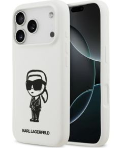 Karl Lagerfeld Apple  KARL LAGERFELD case for IPHONE 17 Pro compatible with MagSafe KLHMP17LSKIGROH (Silicone W/ KL Sketch & Logo) white White Neoriģinālie Maciņi