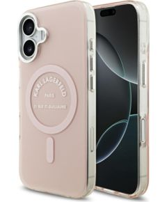 Karl Lagerfeld Apple  iPhone 17 Silicone case with MagSafe IML Karl RSG Logo Pink Neoriģinālie Maciņi