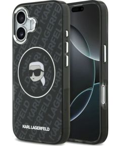 Karl Lagerfeld Apple  iPhone 17 Silicone case with Magsafe KL Head Logo Black Neoriģinālie Maciņi