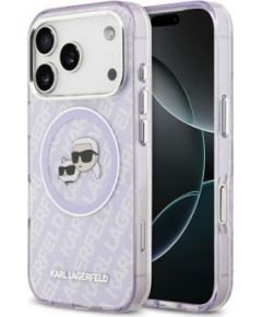 Karl Lagerfeld Apple  iPhone 17 Pro Silicone case with Magsafe K&C Heads Logo Purple Neoriģinālie Maciņi