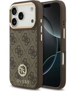 Guess Apple  iPhone 17 Pro Silicone Case with MagSafe Strass Logo Brown Чехлы - альтернативные