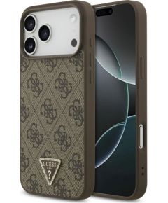 Guess Apple  iPhone 17 Pro Max PU Leather case with MagSafe Triangle Strass Brown Neoriģinālie Maciņi