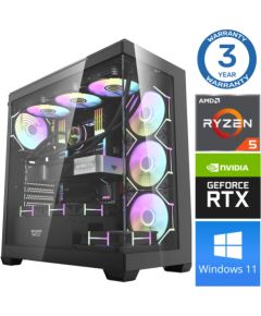 INTOP Ryzen 5 7500F 16GB DDR5 1TB SSD M.2 NVME+2TB RTX4070 12GB WIN11 Персональные компьютеры