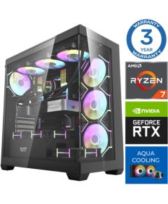 INTOP AQUA Ryzen 7 7700X 32GB DDR5 1TB SSD M.2 NVME+2TB RTX4070 12GB no-OS Персональные компьютеры
