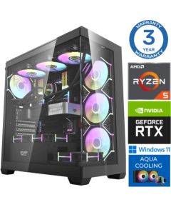 INTOP AQUA Ryzen 5 7600X 16GB DDR5 1TB SSD M.2 NVME+2TB RTX4070 12GB WIN11 Personālie datori