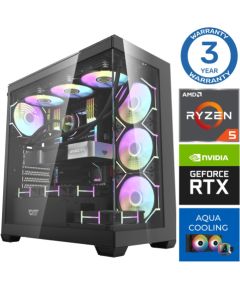INTOP AQUA Ryzen 5 9600X 64GB DDR5 1TB SSD M.2 NVME+2TB RTX4070 12GB no-OS Персональные компьютеры