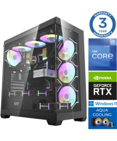 INTOP AQUA i7-14700F 16GB DDR5 1TB SSD M.2 NVME RTX4070 12GB WIN11 Personālie datori