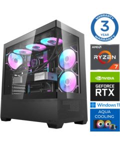 INTOP AQUA Ryzen 7 7700X 16GB DDR5 1TB SSD M.2 NVME+2TB RTX4070 12GB WIN11 Personālie datori
