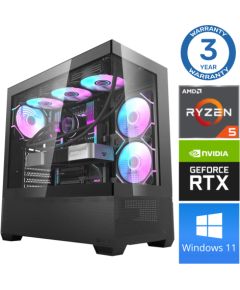 INTOP Ryzen 5 7500F 32GB DDR5 1TB SSD M.2 NVME+2TB RTX4070 12GB WIN11 Персональные компьютеры