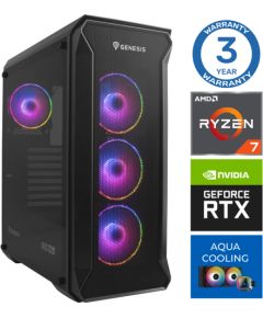 INTOP AQUA Ryzen 7 7700X 32GB DDR5 1TB SSD M.2 NVME+2TB RTX4070 12GB no-OS Personālie datori