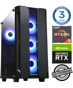 INTOP Ryzen 5 5600X 32GB 500SSD M.2 NVME RTX3050 8GB no-OS Personālie datori