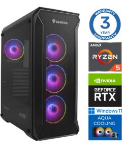 INTOP AQUA Ryzen 5 7600X 32GB DDR5 2TB SSD M.2 NVME+2TB RTX4070 12GB WIN11 Персональные компьютеры