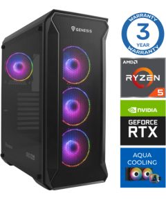 INTOP AQUA Ryzen 5 7600X 32GB DDR5 1TB SSD M.2 NVME RTX4070 12GB no-OS Personālie datori