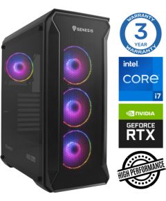 INTOP i7-12700F 32GB 250SSD M.2 NVME+2TB RTX4070 12GB no-OS Personālie datori