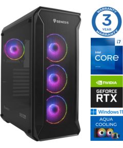 INTOP AQUA i7-14700F 32GB DDR5 500SSD M.2 NVME+2TB RTX4070 12GB WIN11Pro Персональные компьютеры