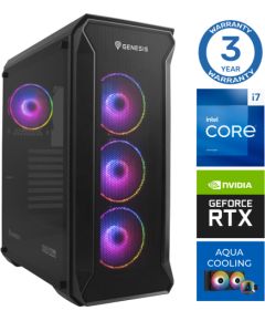 INTOP AQUA i7-14700F 16GB DDR5 1TB SSD M.2 NVME+2TB RTX4070 12GB no-OS Personālie datori