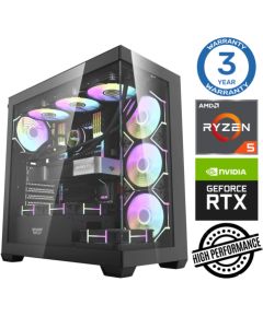 INTOP Ryzen 5 7500F 64GB DDR5 1TB SSD M.2 NVME+2TB RTX4070 12GB no-OS Personālie datori