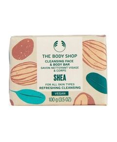 The Body Shop Shea Cleansing Face & Body Bar - Tuhé mýdlo na obličej a tělo 100.0g Smaržas - NESAKĀRTOTS