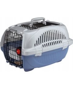 Ferplast Ferplast Atlas Deluxe 20 Open - transporter z otwieranym sufitem srebrno-niebieski [73040899] Сумки для перевозки собак и кошек