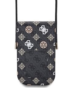 Guess 4G Peony Universāla Viedtālruņa Somiņa Black Multicolor Neoriģinālie Maciņi
