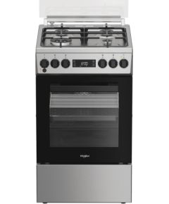 Whirlpool W5G8LMSWTX gāzes plīts 50cm tvaiks+ Inox Gāzes Plītis