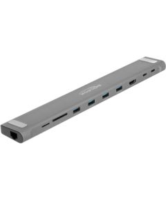 DeLOCK USB Type-C Slim Docking Station 4K (gray, HDMI / USB 3.2 Gen 1 / LAN / SD / PD 3.0) Новинки Компьютерная техника