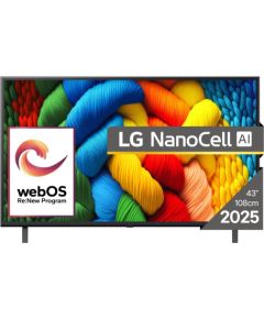 TV Set LG 43NANO80A3B 43" 4K Ultra HD 3840 x 2160 pixels Flat 16:9 LED Televizori