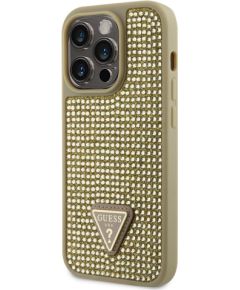 Guess Rhinestones Triangle Metal Logo Case Чехол для Apple iPhone 15 Pro Чехлы - альтернативные