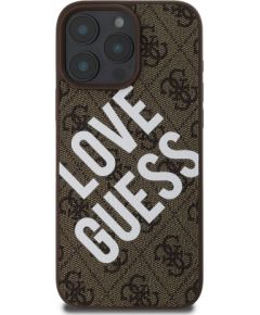 Guess PU Leather 4G Big Love Logo MagSafe Case Чехол для Apple iPhone 16 Pro Max Чехлы - альтернативные