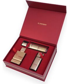 Al Haramain Amber Oud Ruby Edition Dárková sada EDP 75 ml, EDP 30 ml a tělový závoj 250 ml 75ml Dāvanu komplekti