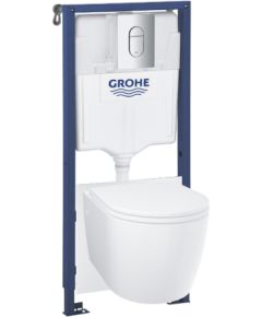 Grohe komplekts 5in1 - pods ar vāku BauCeramic, rāmis, taustiņš Arena Cosmo hroms, stiprin, skaņas izol. Крупная бытовая техника