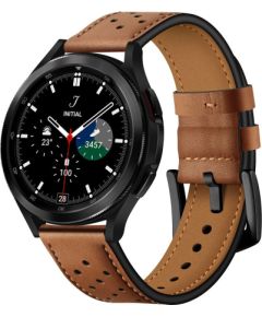 Кожаный ремешок Tech-Protect для Samsung Galaxy Watch 4|5|5 Pro|6|7|FE - коричневый Smart pūlksteņu aksesuāri