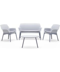 Bica Dārza mēbeļu komplekts Luxor Lounge Set balts/pelēks Jaunumi -Dārzam