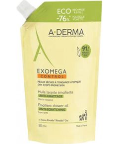 A-derma Exomega Control Emollient Shower Oil - Náhradní náplň do zvláčňujícího sprchového oleje pro suchou pokožku se sklonem k atopickému ekzému 500ml Духи и косметика