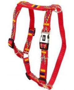 Zolux Szelki dla psa, wz�r etniczny, ta�ma polipropylenowa, 25mm/70-90cm czerwone Citas preces