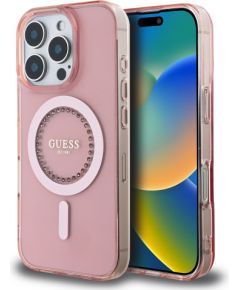 Guess IML Rhinestones Ring MagSafe Case Чехол для Apple iPhone 16 Pro Чехлы - альтернативные