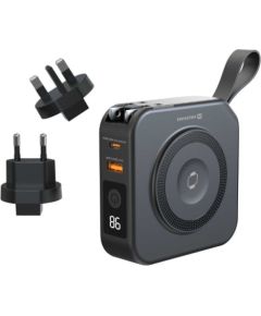 Swissten Power Bank ALL-IN-ONE PRO со сменными наконечниками US / EU / UK Внешний аккумулятор 20W 10000mAh Power-банки