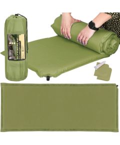 Самонадувающийся туристический коврик Springos PM046, 180 см, с чехлом, зеленый Велосипеды