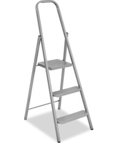 Saliekamās kāpnes Springos LD0098 daudzfunkcionālas, augstums 123 cm, tērauda pakāpieni, 3 pakāpieni, līdz 150 kg, lietošanai mājās Kāpnes un sastatnes