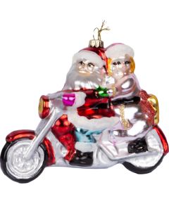 Christmas ornament JOY SANTA MOTORBIKE 13.4cm, glass Новинки Для дома и сада 