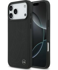 Mercedes Leather Large Laurel Leave MagSafe Case Aizsargapvalks priekš Apple iPhone 17 Pro Max Neoriģinālie Maciņi